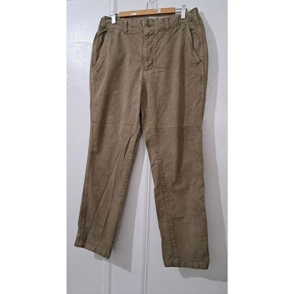Sage De Cret Womens XL Cotton Linen Tan Paper Bag Waist Pant Made In Japan - Picture 2 of 9